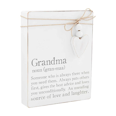 Mud Pie Grandma Definition Plaque - Smockingbird's Unique Gifts