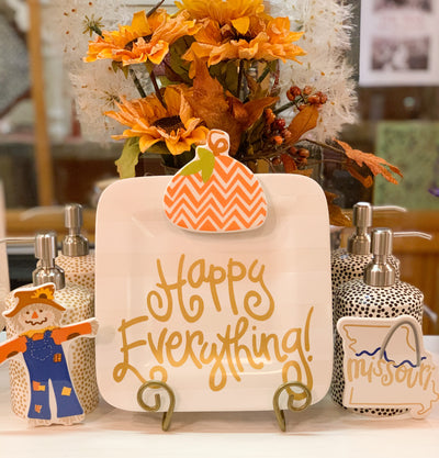 Happy Everything platter and soap pumps with mini attachments -Smockingbird's with 