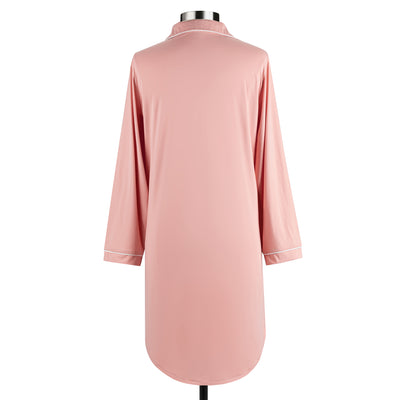 Long Sleeve Cooling Night Shirt - Coral