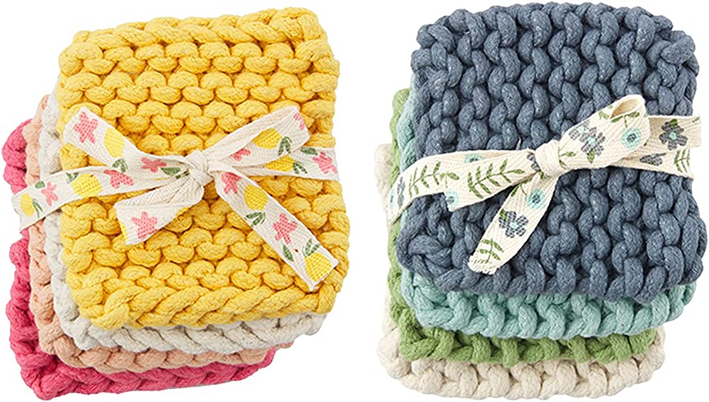 Mud Pie Colorful Crochet Coaster Set - Smockingbird's Unique Gifts
