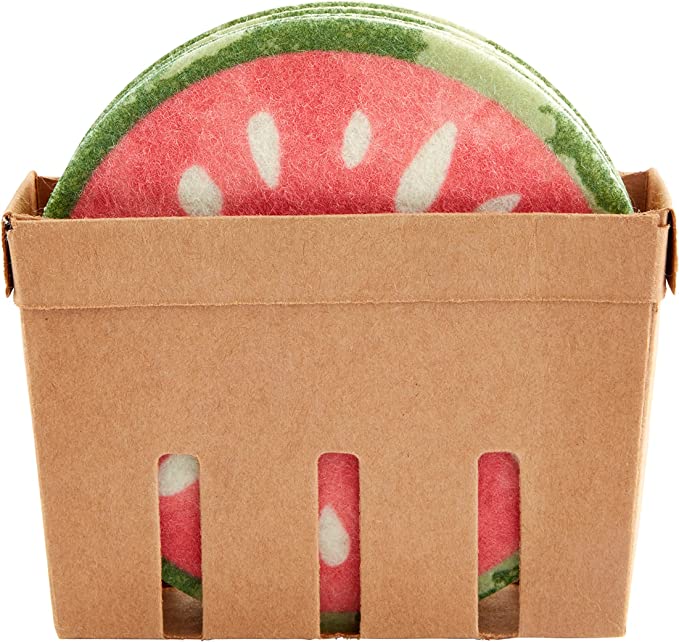 Mud Pie Felt Melon Coaster Set - Smockingbird's Unique Gifts