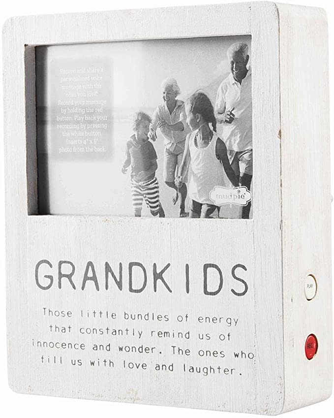 Mud Pie Grandkids Voice Recorder Wood Frame - Smockingbird's Unique Gifts