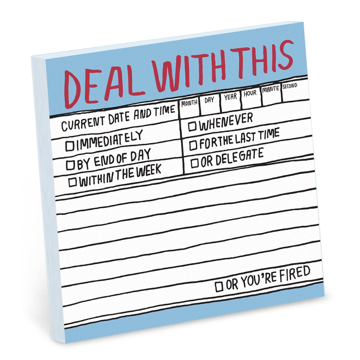 Knock Knock Hand Lettered Deal with This Sticky Notes - Smockingbird's
