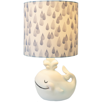 Whale Accent Lamp with Raindrop Shade - Smockingbird's