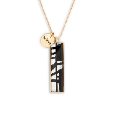 Artlifting Necklace "Bold Black & White" - Smockingbird's Unique Gifts