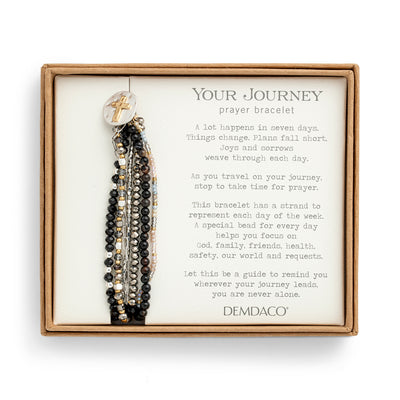 Beaded Prayer Bracelet Black - Smockingbird's Unique Gifts