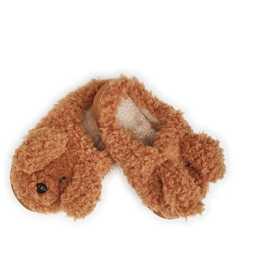 Brown Sherpa Poodle Slipper - Smockingbird's Unique Gifts