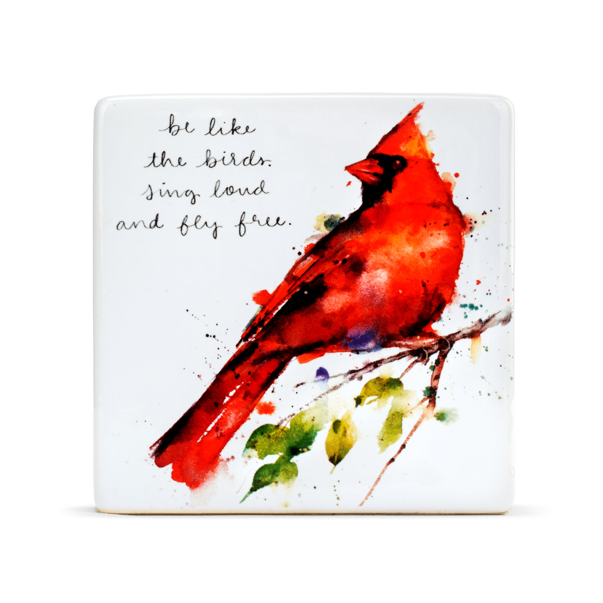 Dean Crouser Spring Cardinal Ceramic Plaque - Smockingbird's Unique Gifts