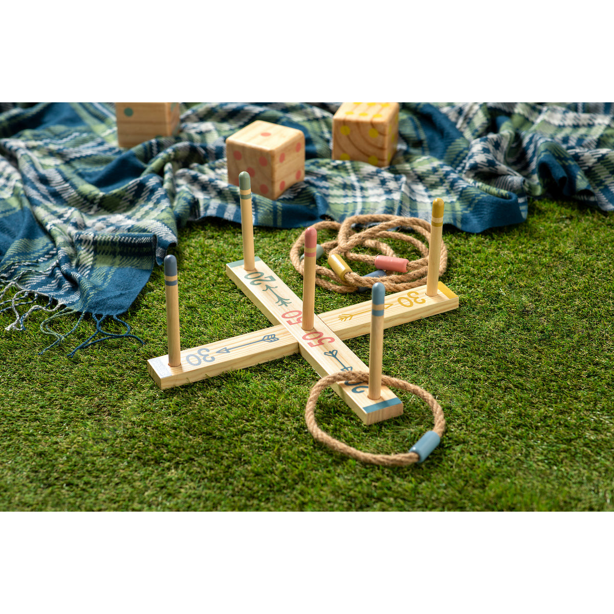 Fling it & Ring it Ring Toss Game in grass - Smockingbird's Unique Gifts
