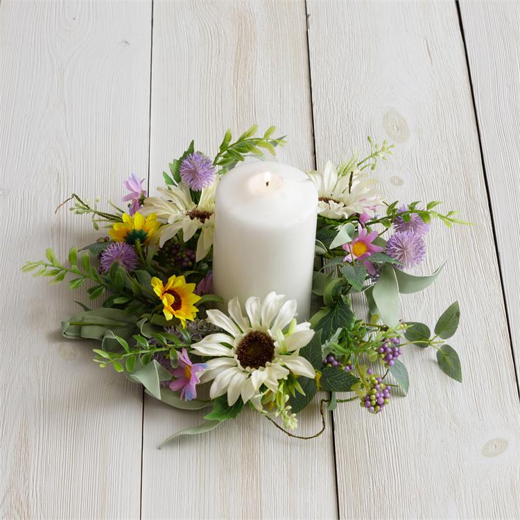 Floral Candle Ring - Smockingbird's Unique Gifts