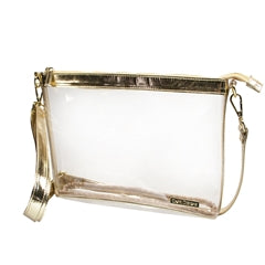 Gold Large Clear Corssbody Purse - Smockingbird's Unique Gifts