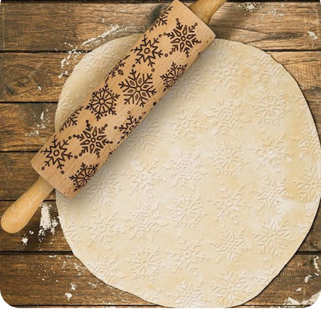 Mrs. Anderson's Snowflake Patterned Rolling pin