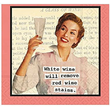 White Wine and Red Wine Stains Beverage Napkins