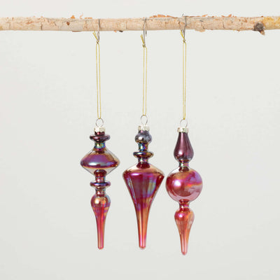 Iridescent Red Finial Ornament - Smockingbird's Unique Gifts