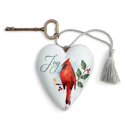 Joy Christmas Card Art Heart - Smockingbird's Unique Gifts