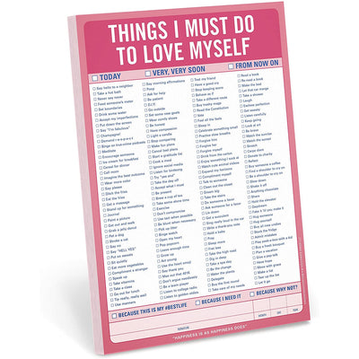 Knock Knock Things I must do to love myself Classic Notepad - Smockingbird's