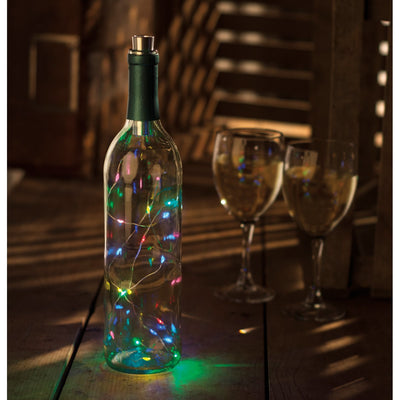 Mult-colored-Wine Bottle Lights - Smockingbird's Unique Gifts