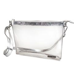 Silver Large Clear Crossbody Purse - Smockingbird's Unique Gifts