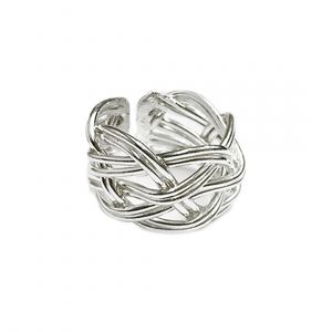 Silver Plate Basket Weave Ring - Smockingbird's Unique Gifts